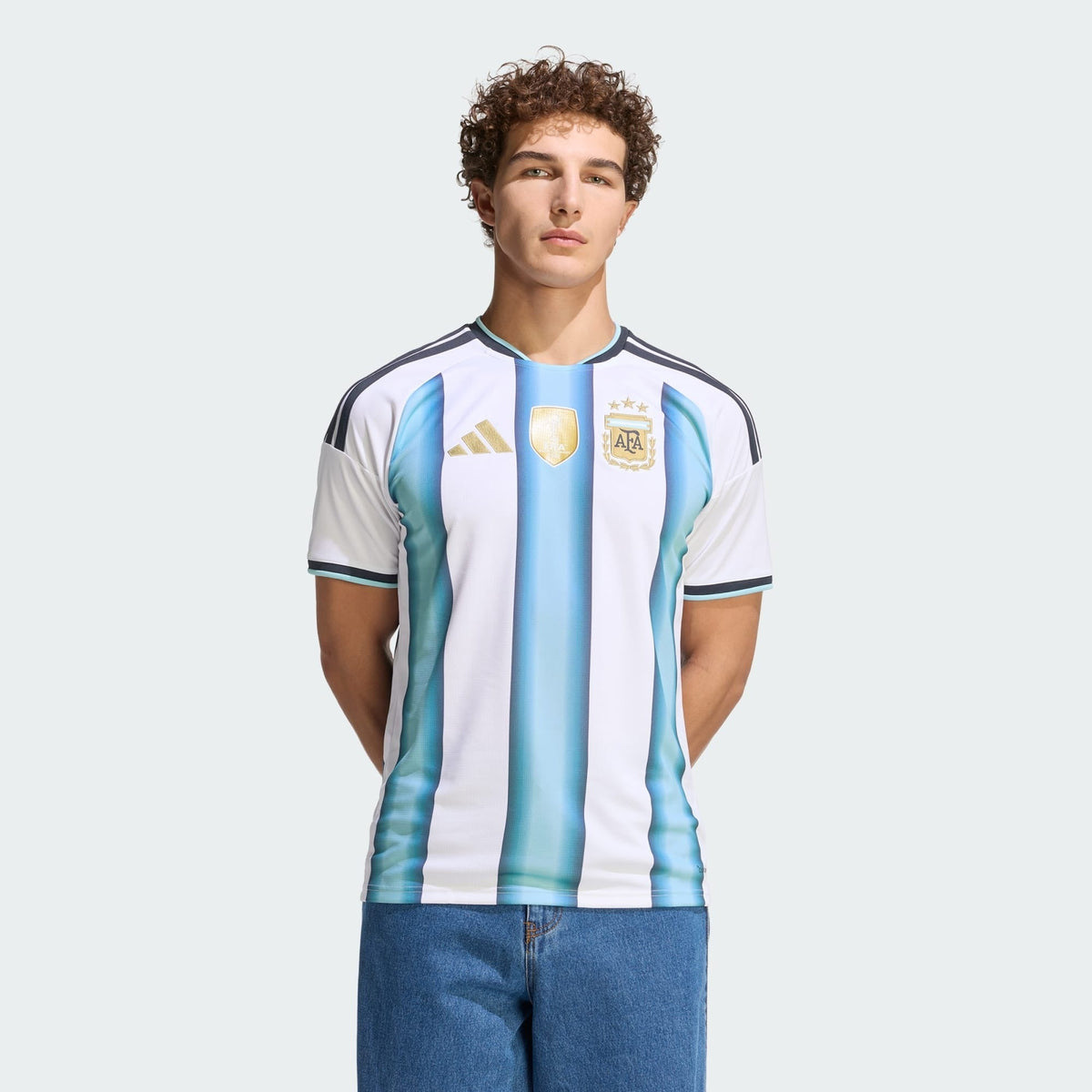 Camisa Argentina I 26/27 - Torcedor Adidas Masculina + Patch Campeão do Mundo