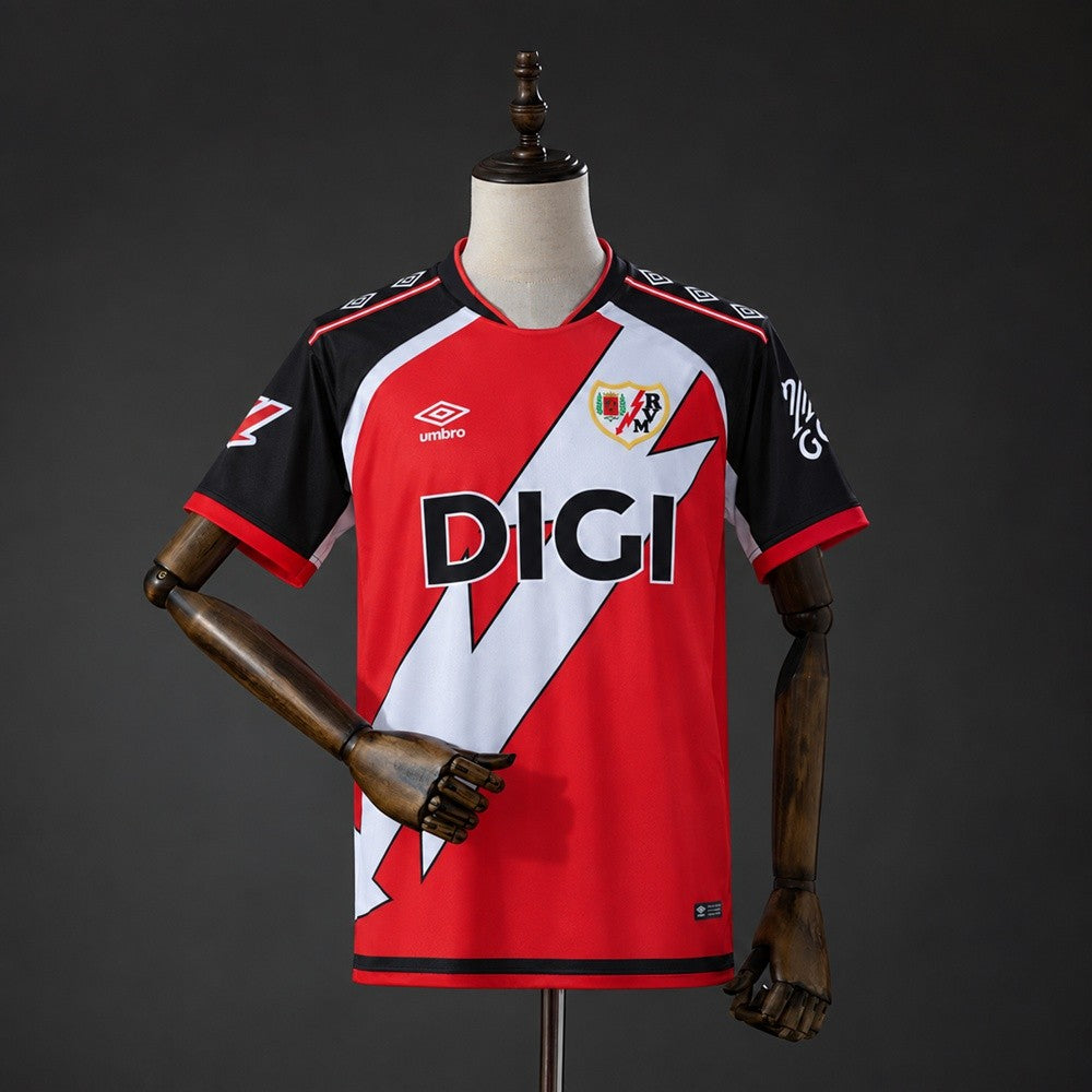 Camisa Rayo Vallecano 26/27 - Torcedor Vermelha e Branca