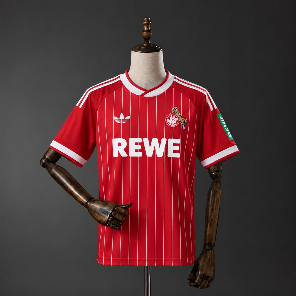Camisa Koln 26/27 - Torcedor Vermelha e Branca Listrada