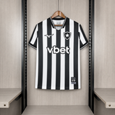 Camisa Botafogo 26/27 - Torcedor Preta e Branca Listrada