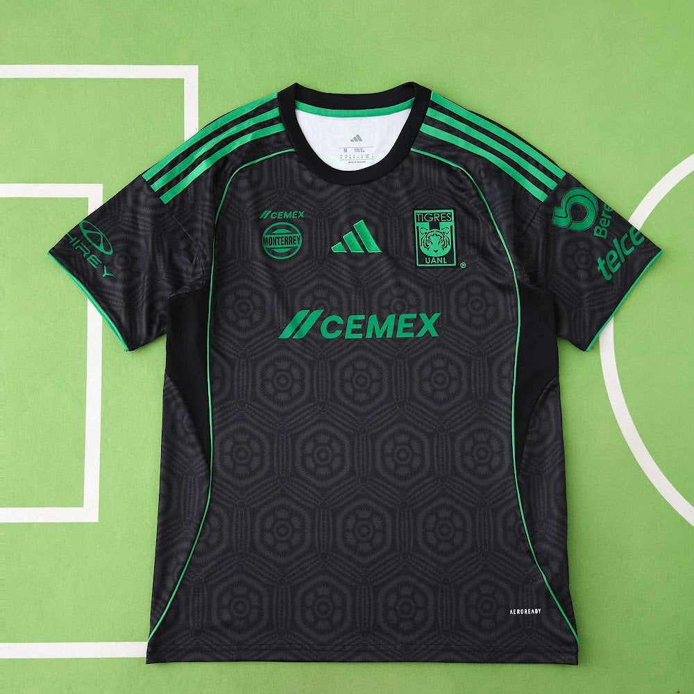 Camisa Tigres 25/26 - Torcedor Preta e Verde Estampada