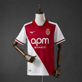 Camisa Mônaco 26/27 - Torcedor Vermelha e Branca Diagonal