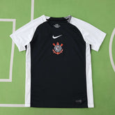 Camisa Corinthians 25/26 - Torcedor Preta e Branca Raglan