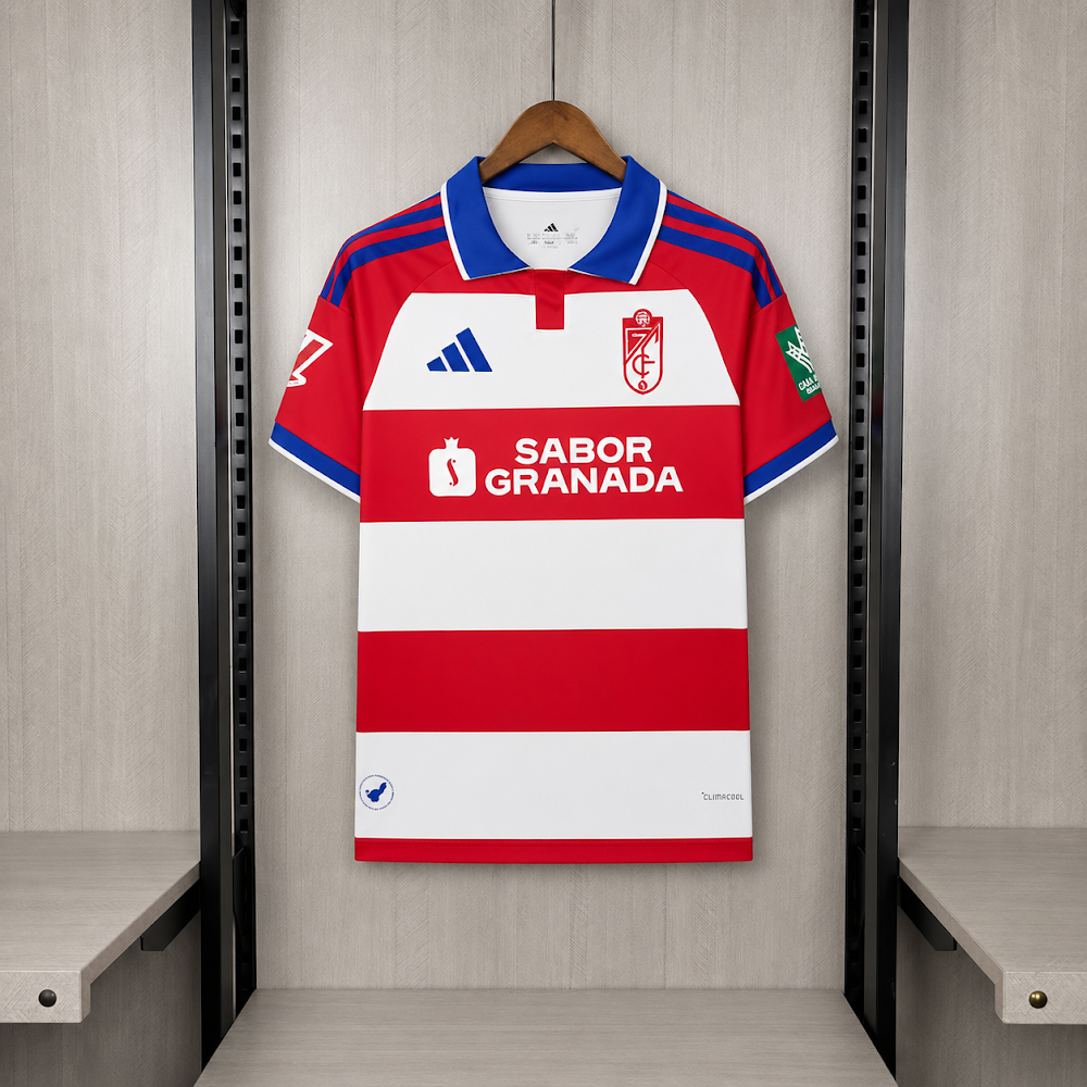 Camisa Granada 26/27 - Torcedor Vermelha e Branca Listrada