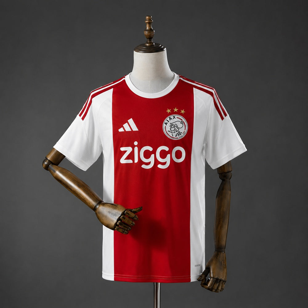 Camisa Ajax 26/27 - Torcedor Vermelha e Branca Listrada