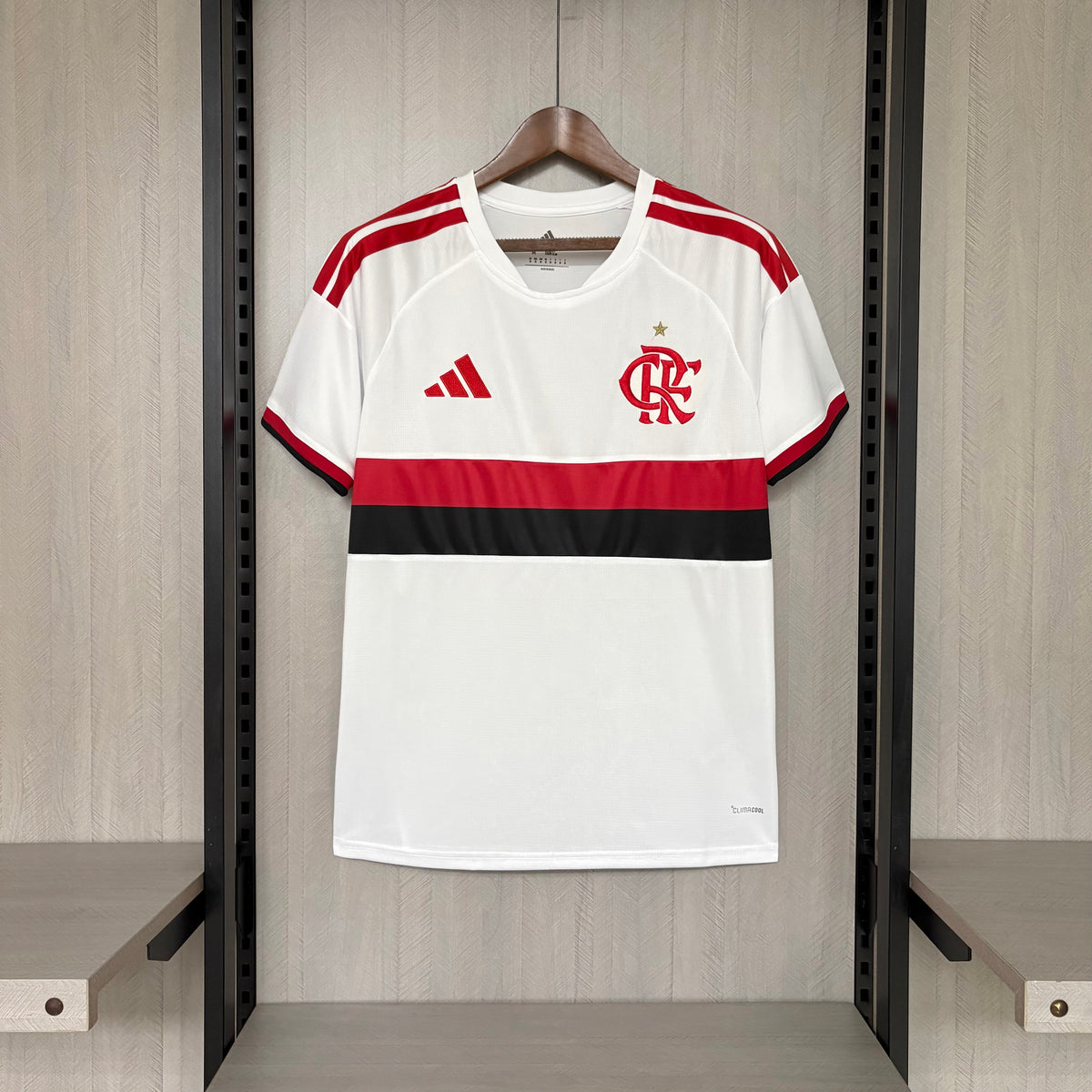Camisa Flamengo 26/27 - Torcedor Branca com Faixa