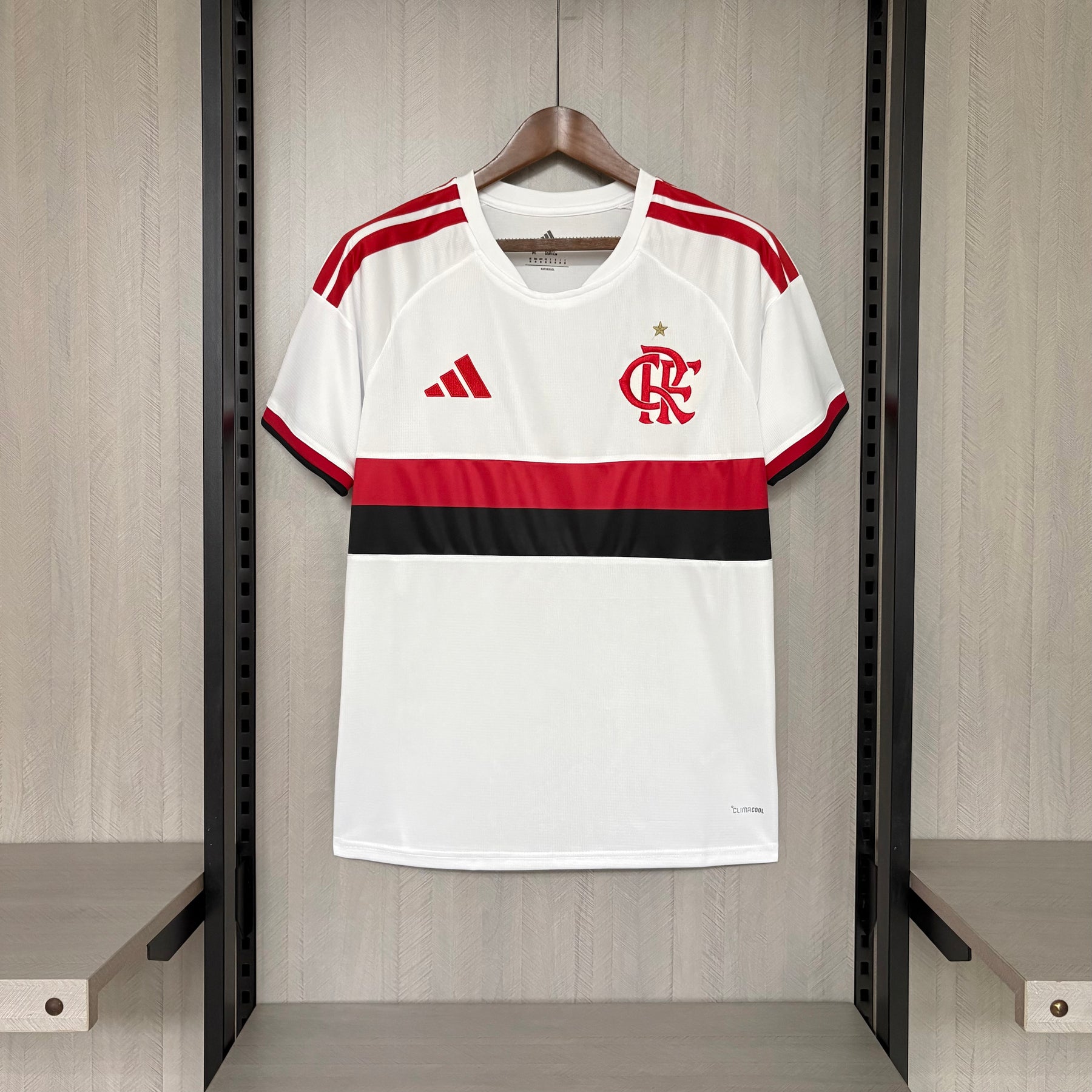 Camisa Flamengo 26/27 - Torcedor Branca com Faixa