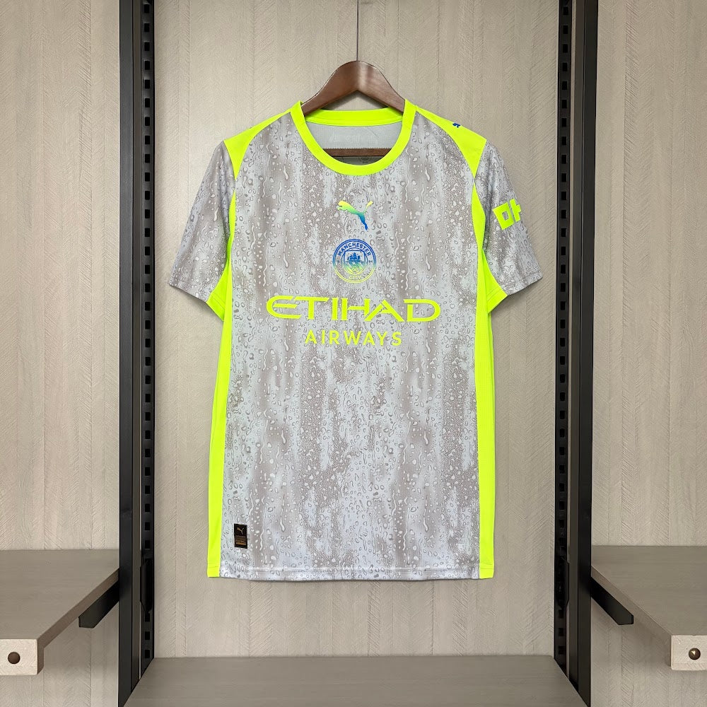 Camisa Manchester City 25/26 - Torcedor Cinza Estampada