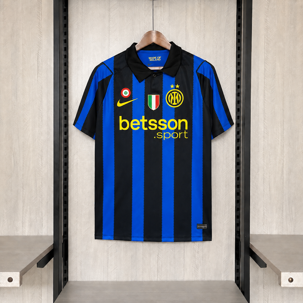 Camisa Inter de Milão 26/27 - Torcedor Azul e Preta Listrada
