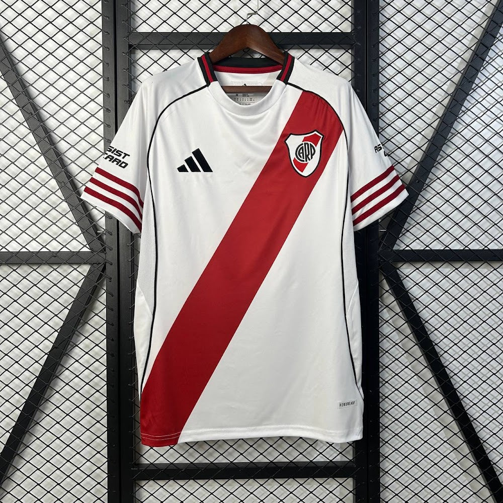 Camisa River Plate 25/26 - Torcedor Branca e Vermelha Listrada