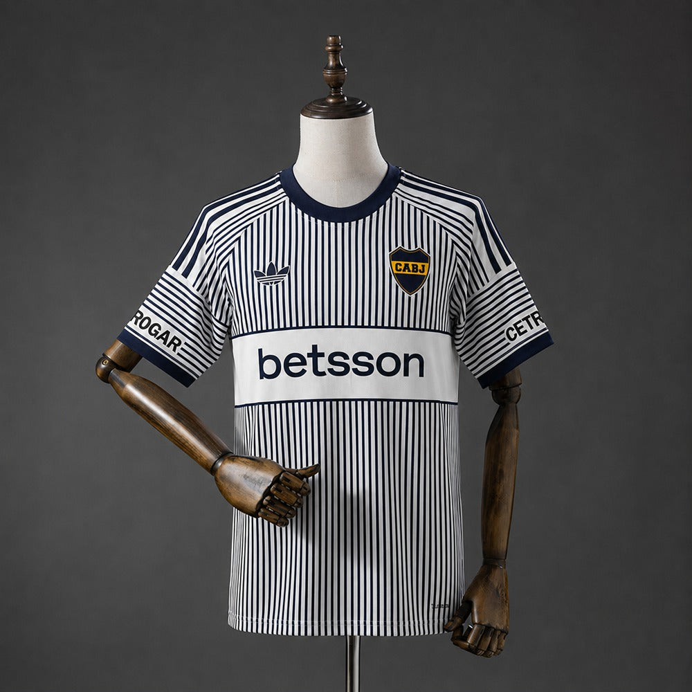 Camisa Boca Juniors 26/27 - Torcedor Preta e Branca Listrada