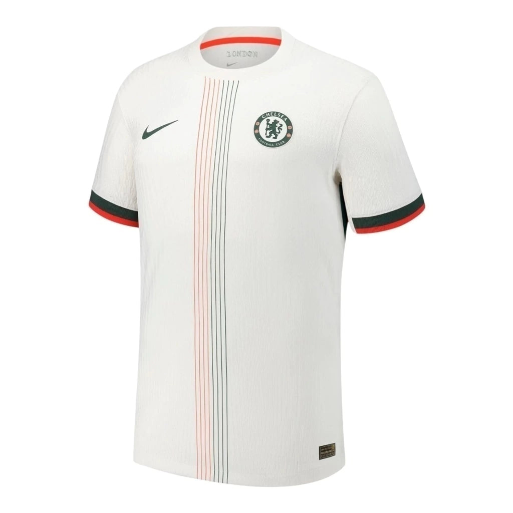 Camisa Chelsea II 25/26 - Torcedor Nike Masculina - Branca com detalhes em azul e vermelho