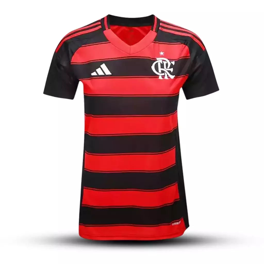 Camisa Mengão I 25/26 Torcedor Feminina - Vermelho e Preto