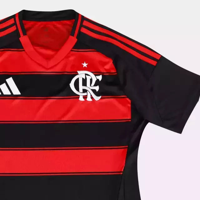 Camisa Mengão I 25/26 Torcedor Feminina - Vermelho e Preto