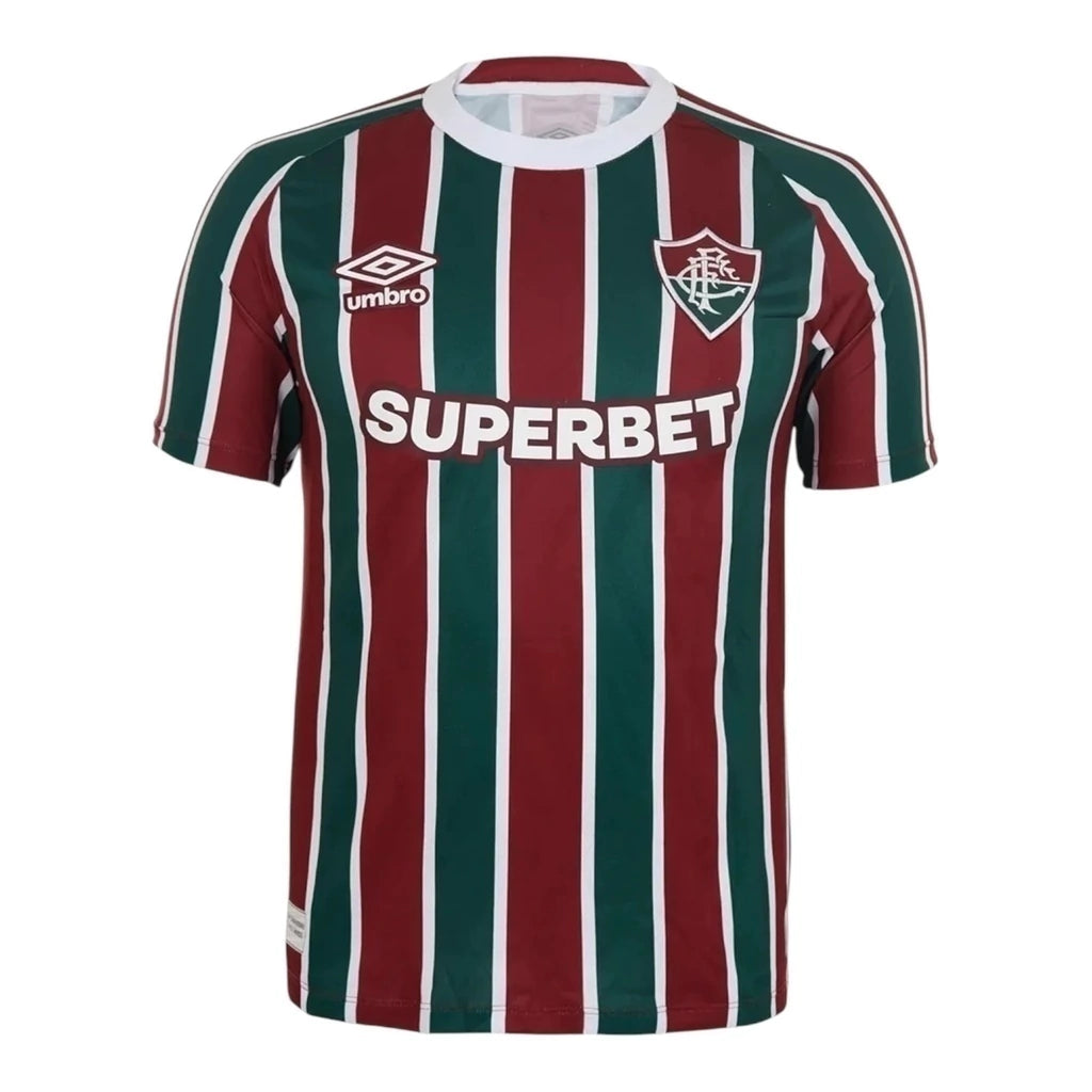 Camisa Fluminense I 25/26 - Torcedor Umbro Masculina - Vermelha e verde com detalhes em branco