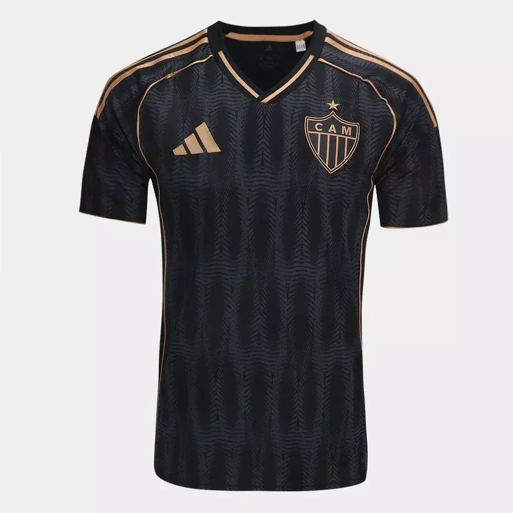 Camisa Atlético Mineiro III 25/26- Torcedor Adidas Masculina - Preta com Dourado