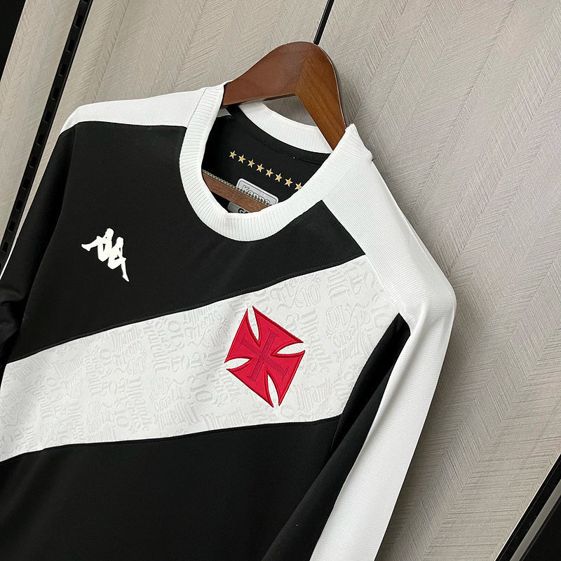 Camisa Vasco 2024/25 preta Kappa Manga Longa