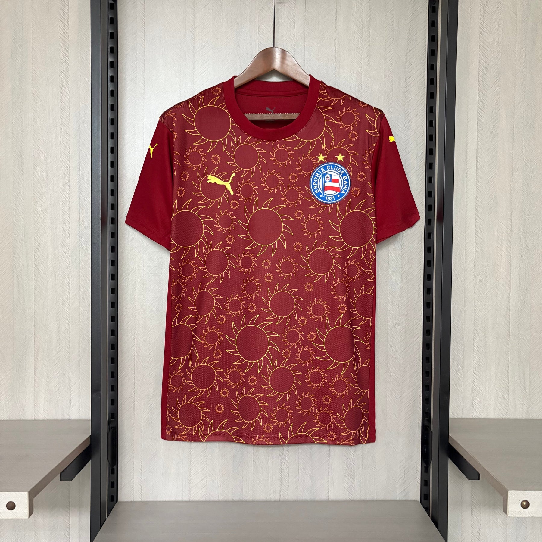 Camisa Bahia 25/26 - Torcedor Vermelha Estampada