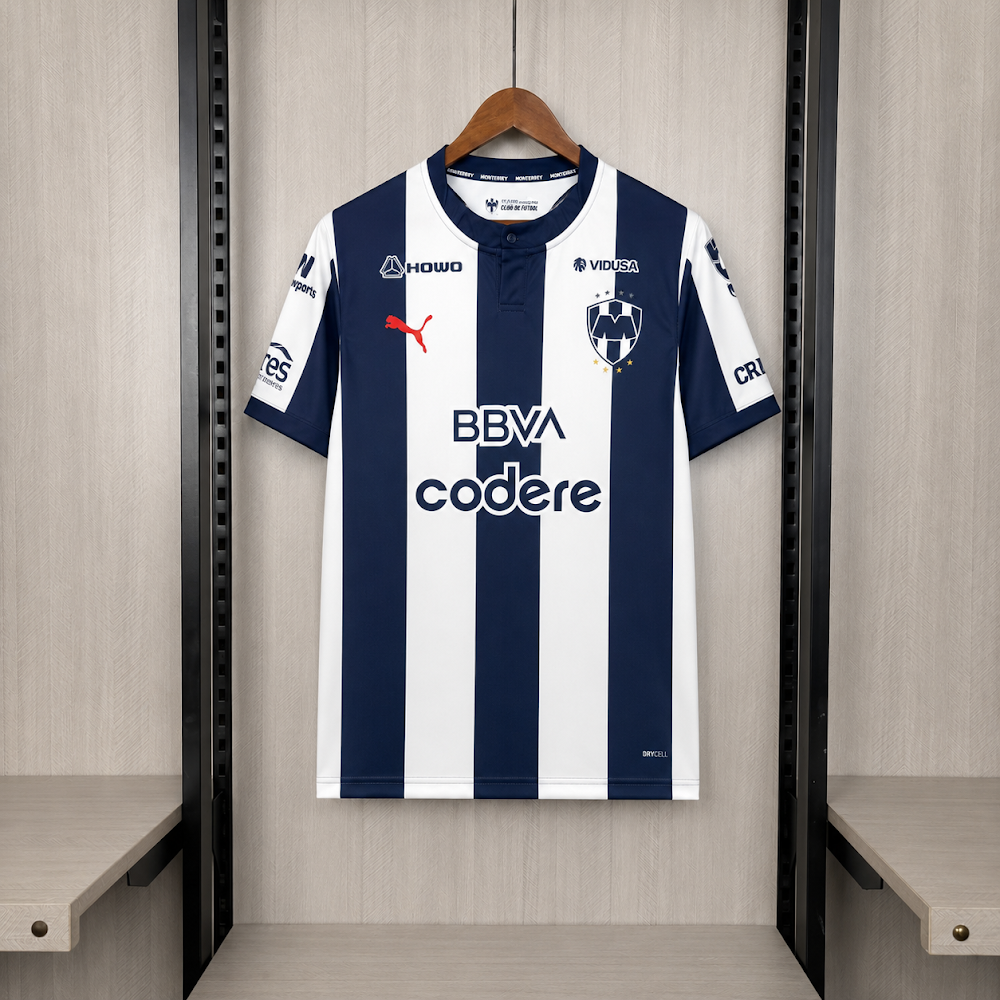 Camisa Monterey 26/27 - Torcedor Azul Marinho e Branca Listrada