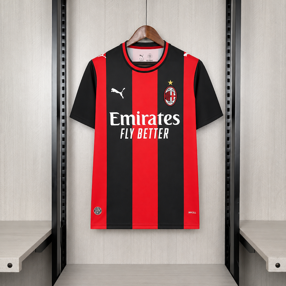 Camisa Milan 26/27 - Torcedor Vermelha e Preta Estampada