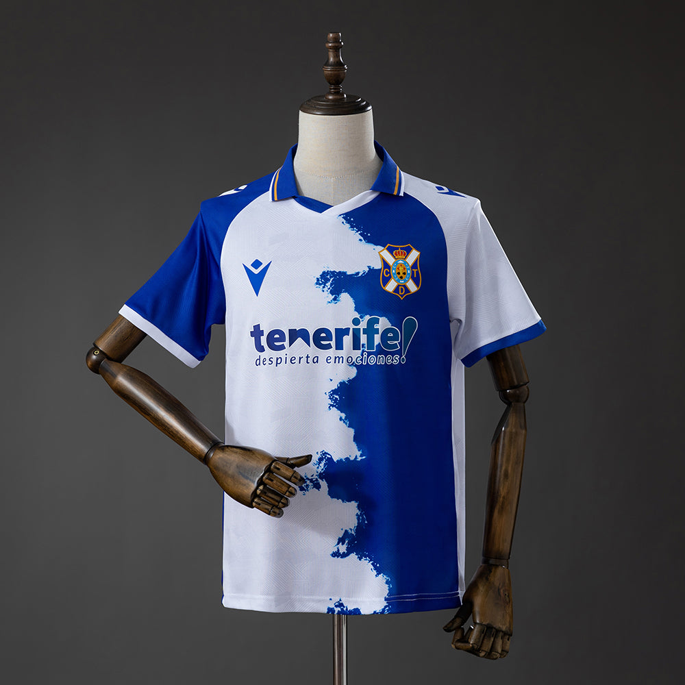 Camisa Tenerife 26/27 - Torcedor Azul e Branca Estampada