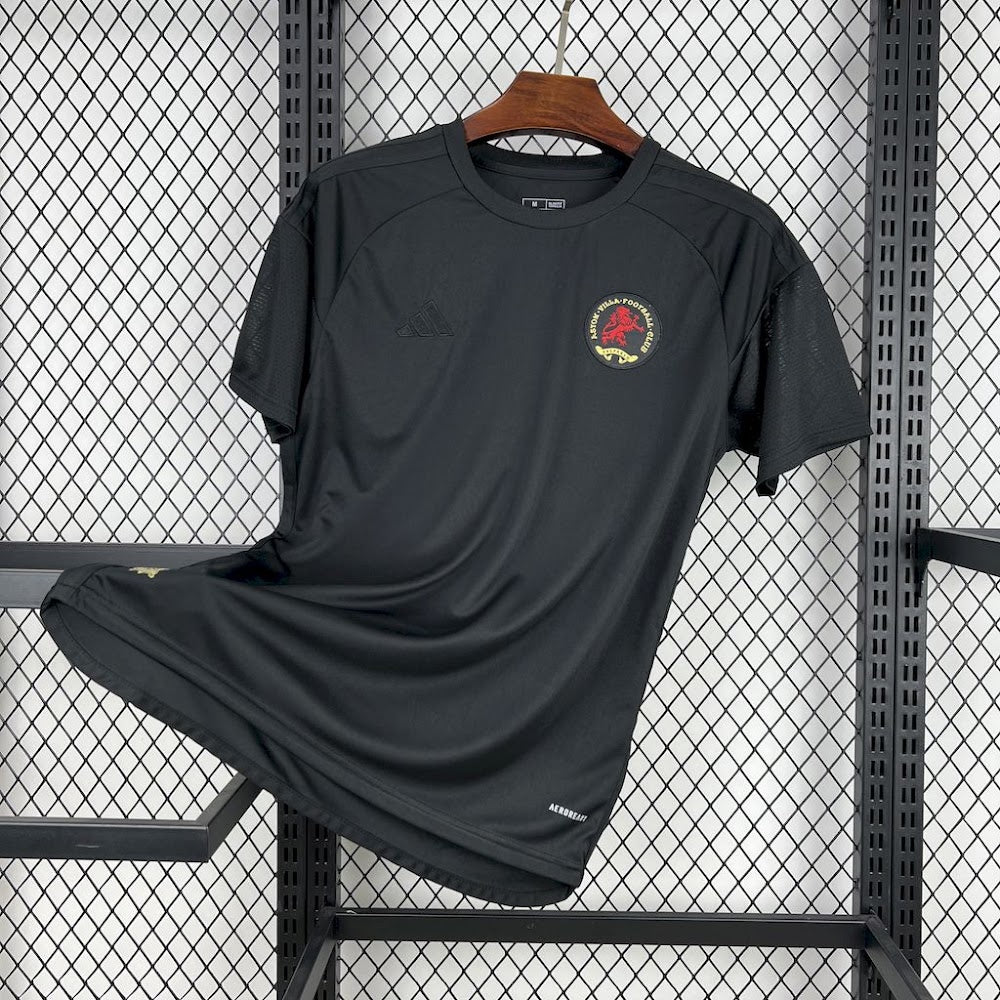 Camisa Aston Villa 25/26 - Torcedor Preta Lisa