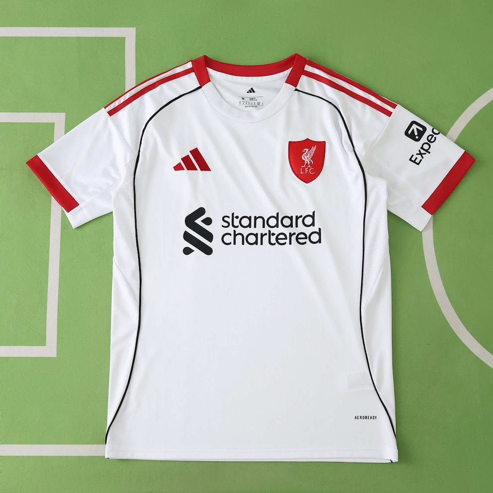 Camisa Liverpool 25/26 - Torcedor Branca e Vermelha