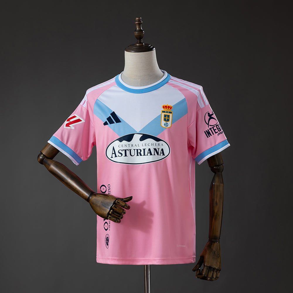 Camisa Real Oviedo 26/27 - Torcedor Rosa Clara