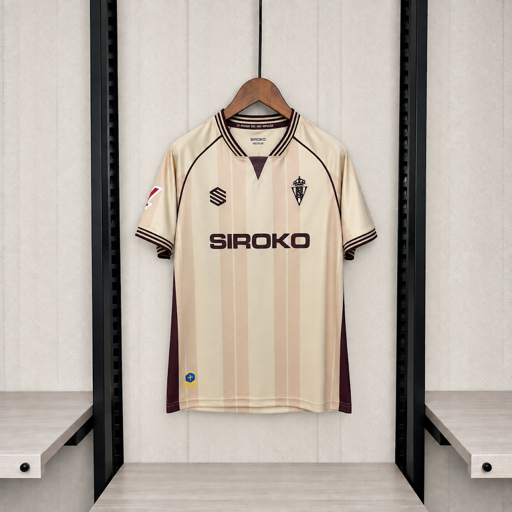 Camisa Osasuna 26/27 - Torcedor Bege e Dourada
