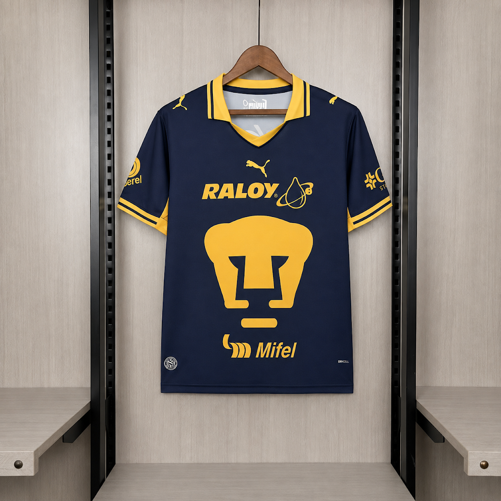 Camisa Pumas 26/27 - Torcedor Azul Marinho Estampada