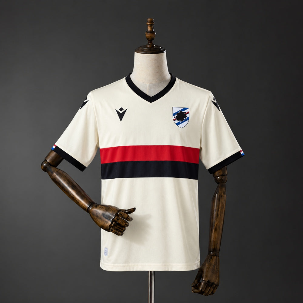 Camisa Sampdoria 26/27 - Torcedor Bege e Branca