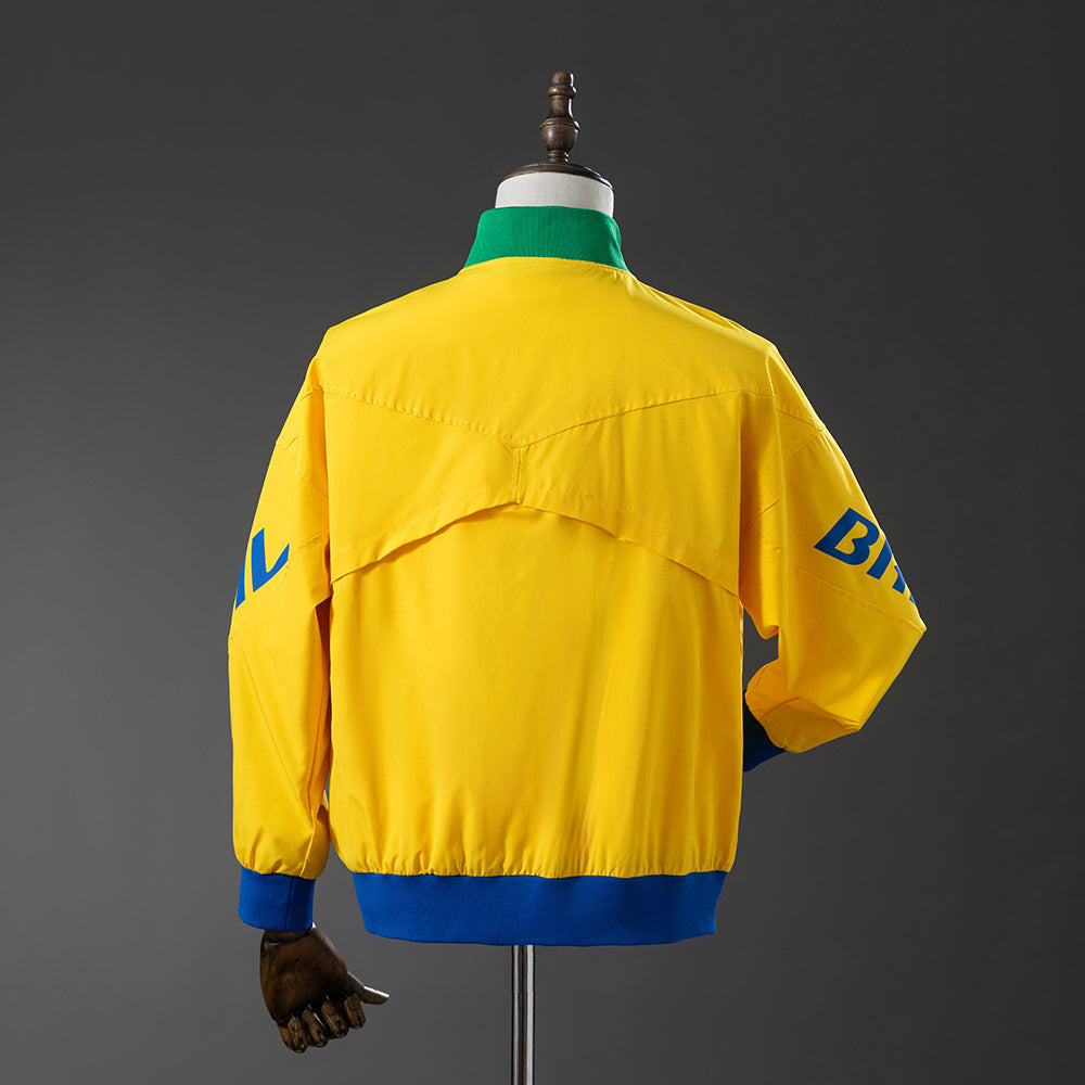 Jaqueta Corta-Vento Brasil 25/26 Masculino Nike - Amarelo e Azul