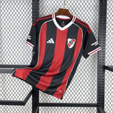 Camisa River Plate 25/26 - Torcedor Preta e Vermelha Listrada