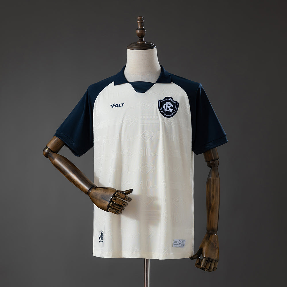 Camisa Remo 26/27 - Torcedor Branca com Mangas Azul-Marinho