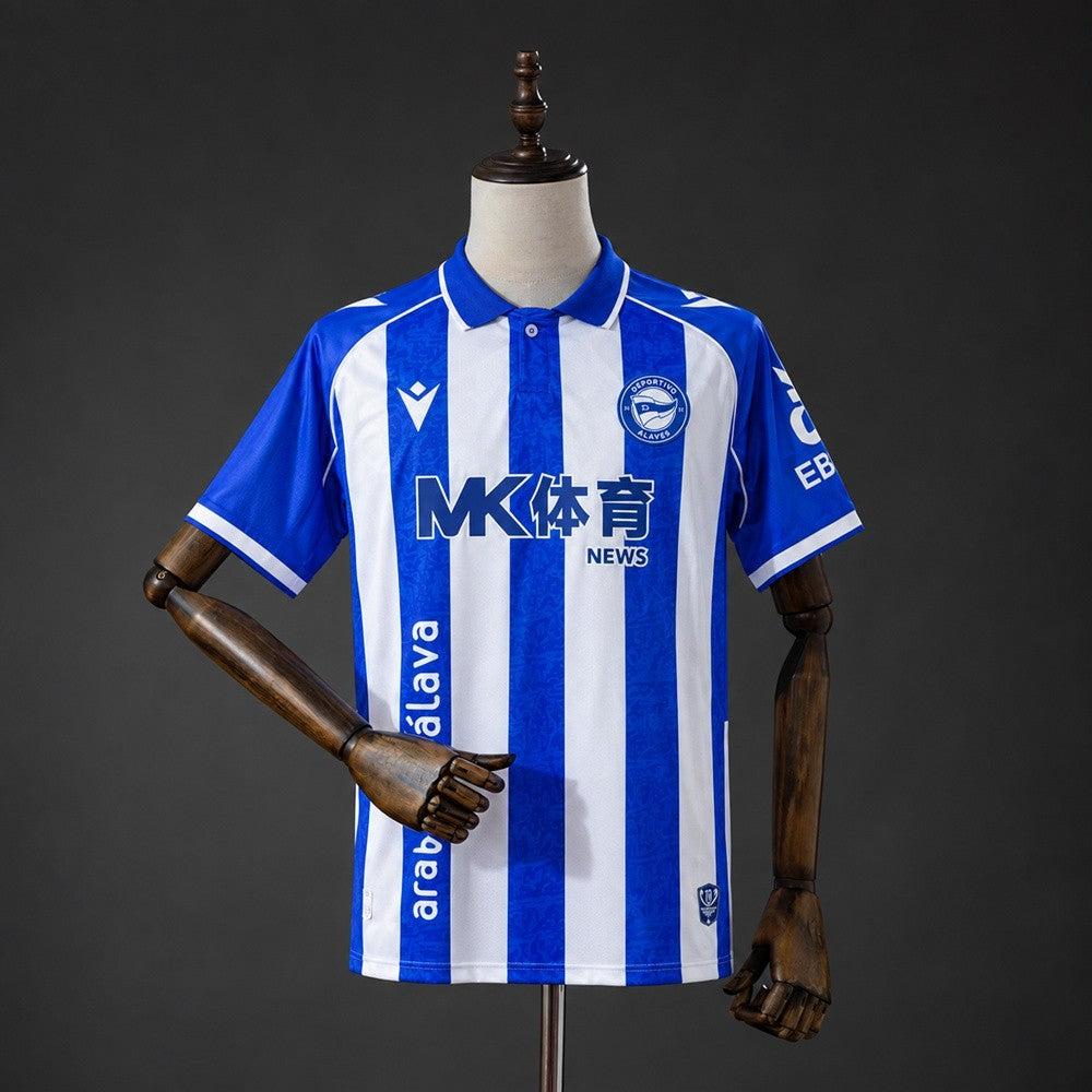 Camisa Alaves 26/27 - Torcedor Azul e Branca Listrada