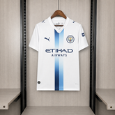 Camisa Manchester City 26/27 - Torcedor Branca e Azul Estampada