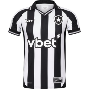 Camisa Botafogo Home 25/26 - Torcedor Reebok Masculino - Preto e Branco
