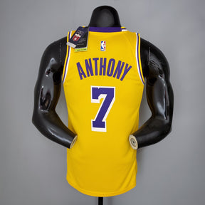 Camisa NBA Lakers #7 Anthony Crew Neck Yellow - 23/24