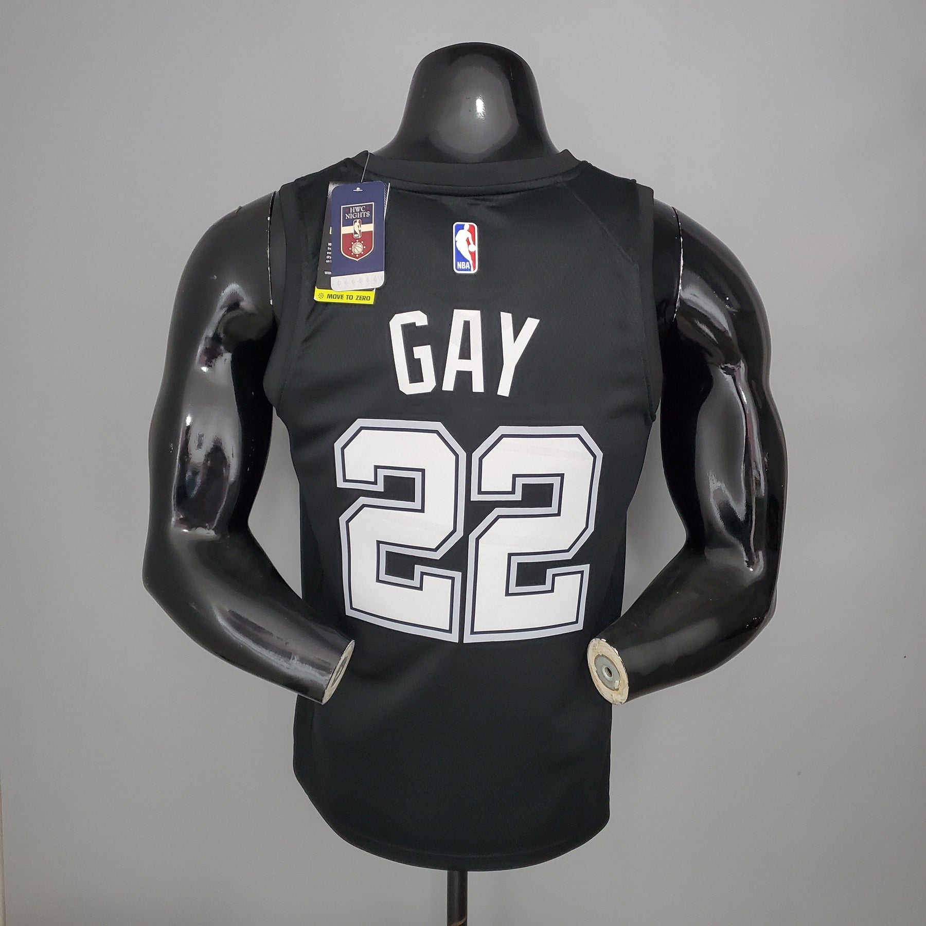 Camisa NBA San Antonio Spurs #22 Gay - City Edition Black