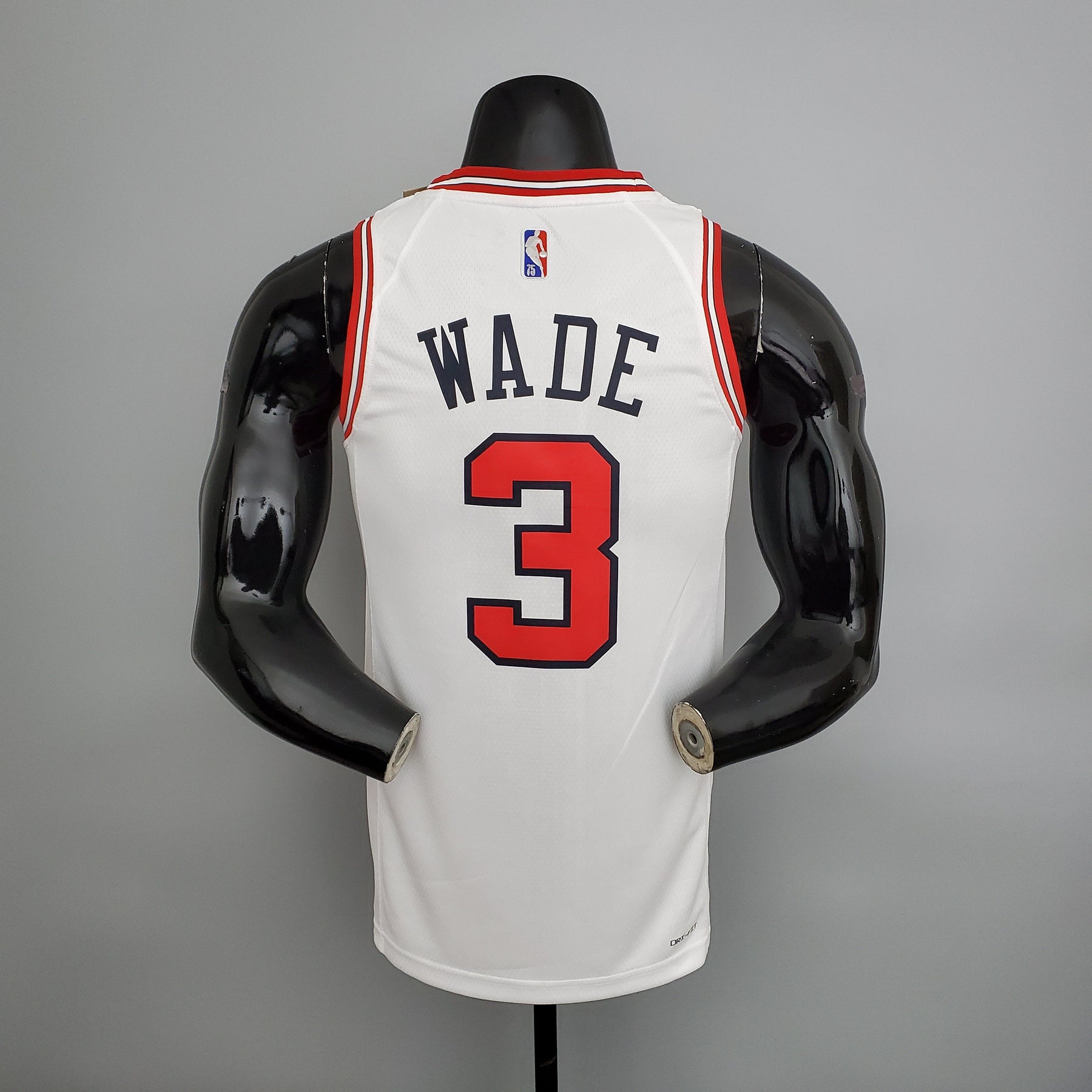 Camisa NBA Chicago Bulls #3 Wade - 75° Aniversário White