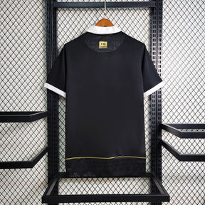 Camisa Vasco da Gama III 23/24 - Torcedor Kappa Masculina - Preta com detalhes em branco e dourado