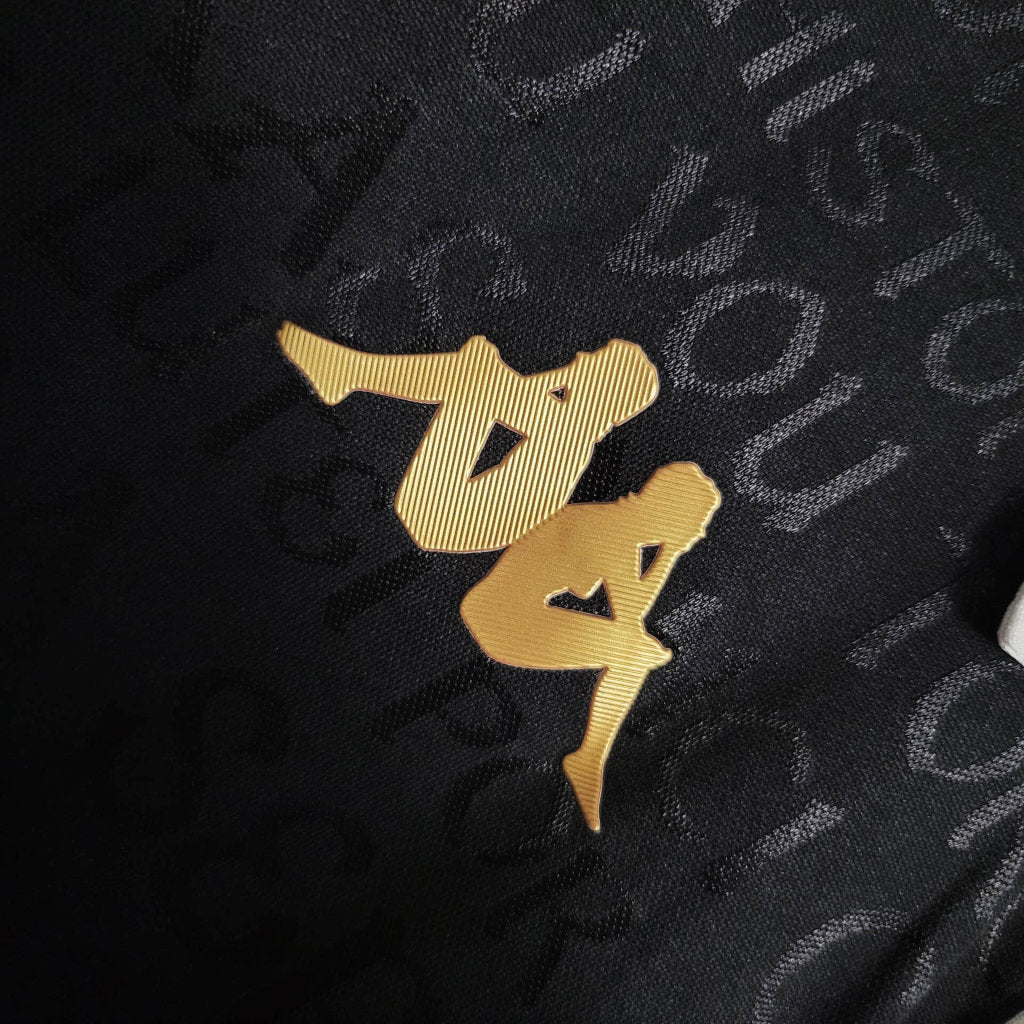 Camisa Vasco da Gama III 23/24 - Torcedor Kappa Masculina - Preta com detalhes em branco e dourado
